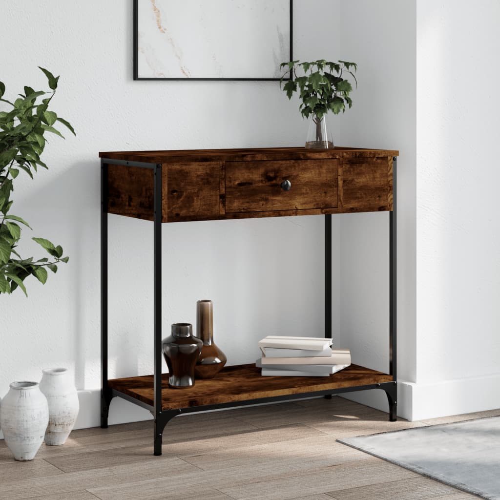 Masă Consolă, Gri Sonoma, 75X34,5X, Lemn Prelucrat