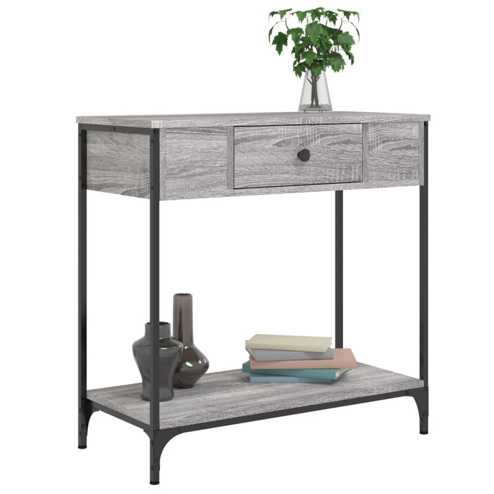 Masă Consolă, Gri Sonoma, 75X34,5X, Lemn Prelucrat