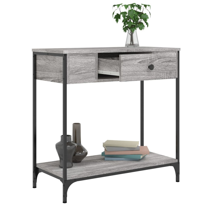 Masă Consolă, Gri Sonoma, 75X34,5X, Lemn Prelucrat