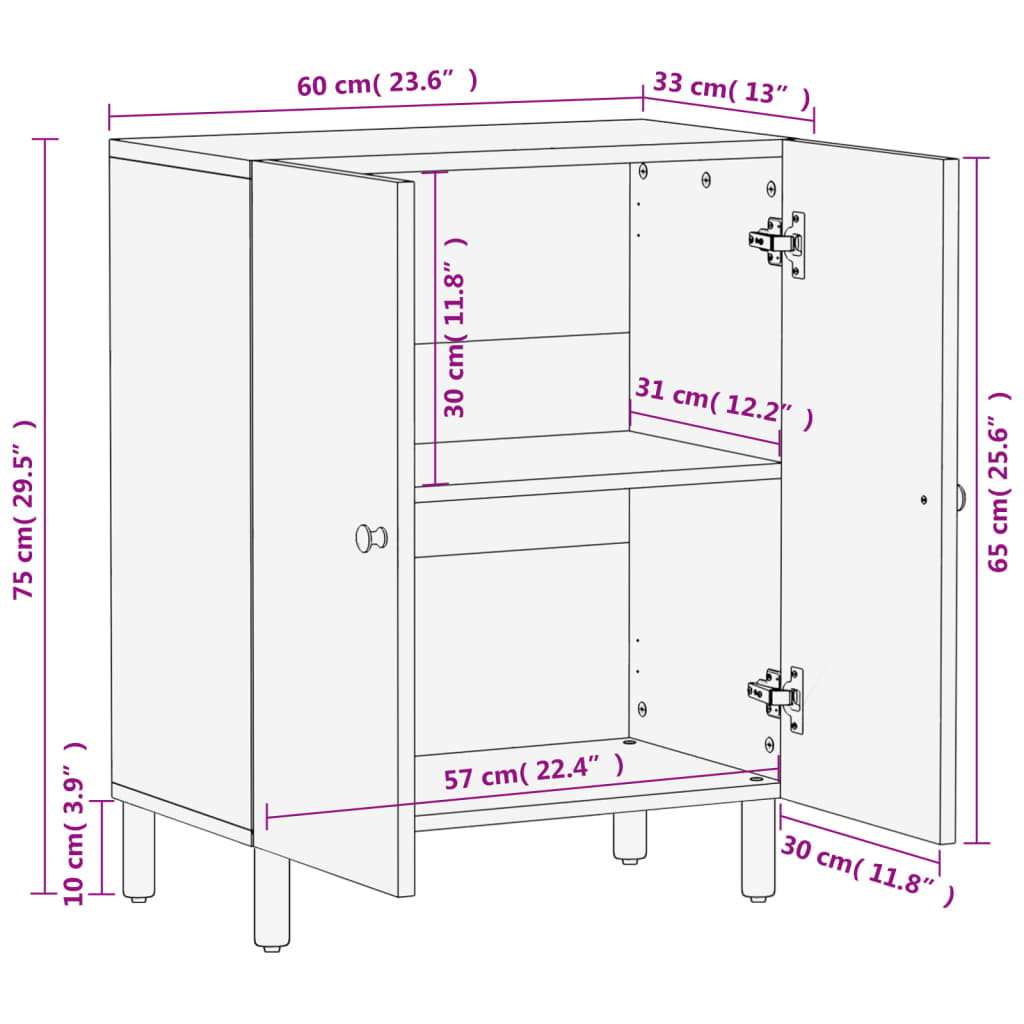 Dulap Lateral, 60X33X75 Cm,