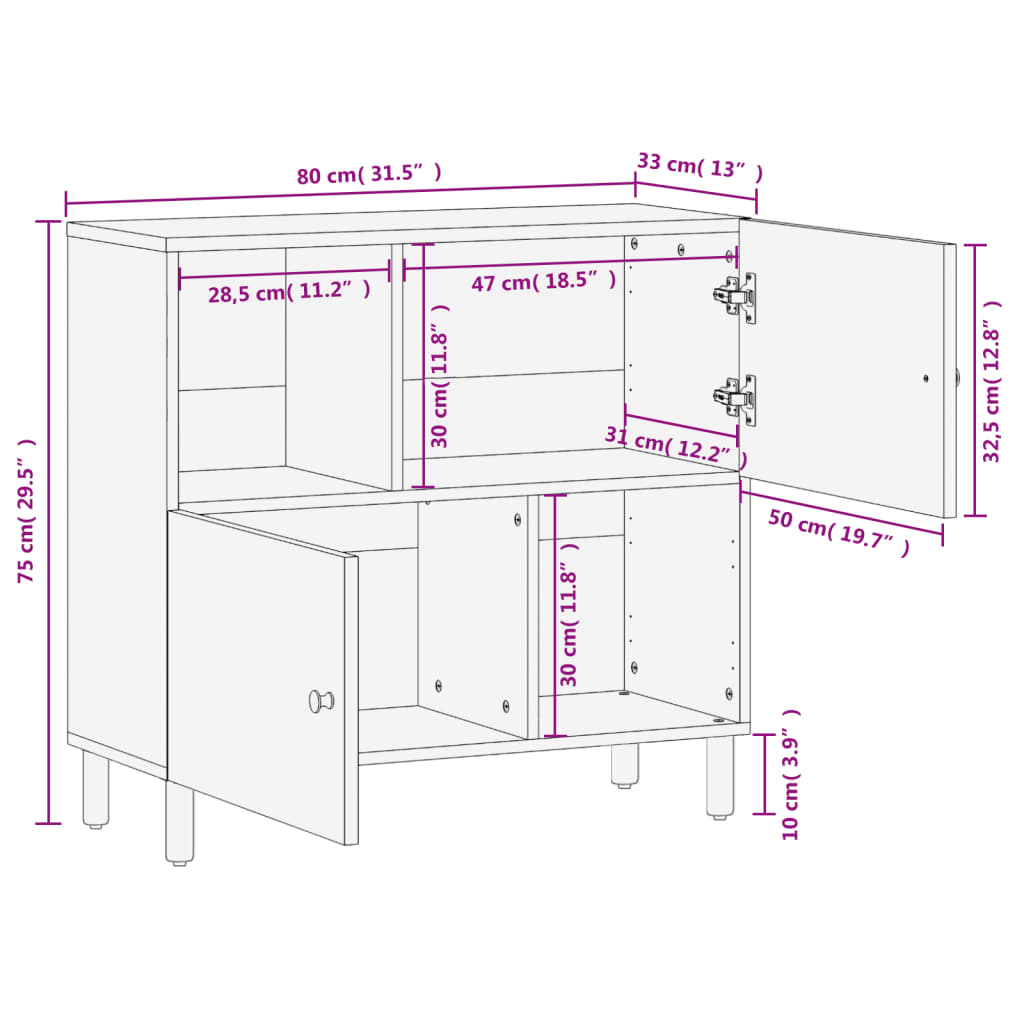 Dulap Lateral, , 80X33X75 Cm,