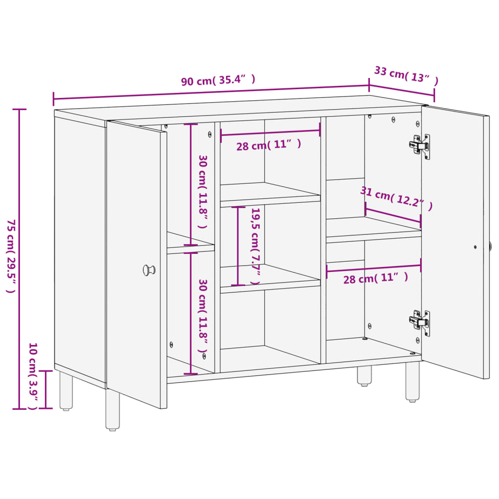 Dulap Lateral, , 90X33X75 Cm,