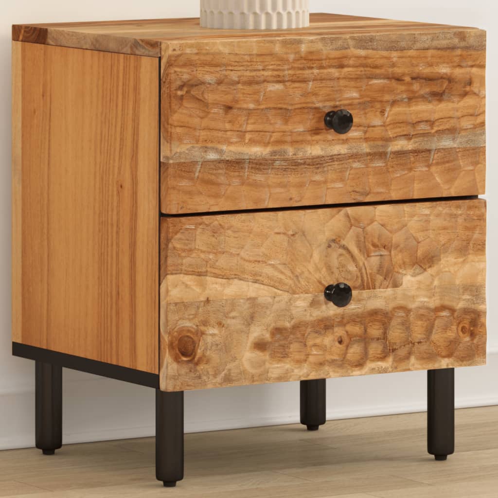 Noptiere, 2 Buc., 40X33X46 Cm, Lemn Masiv De Acacia