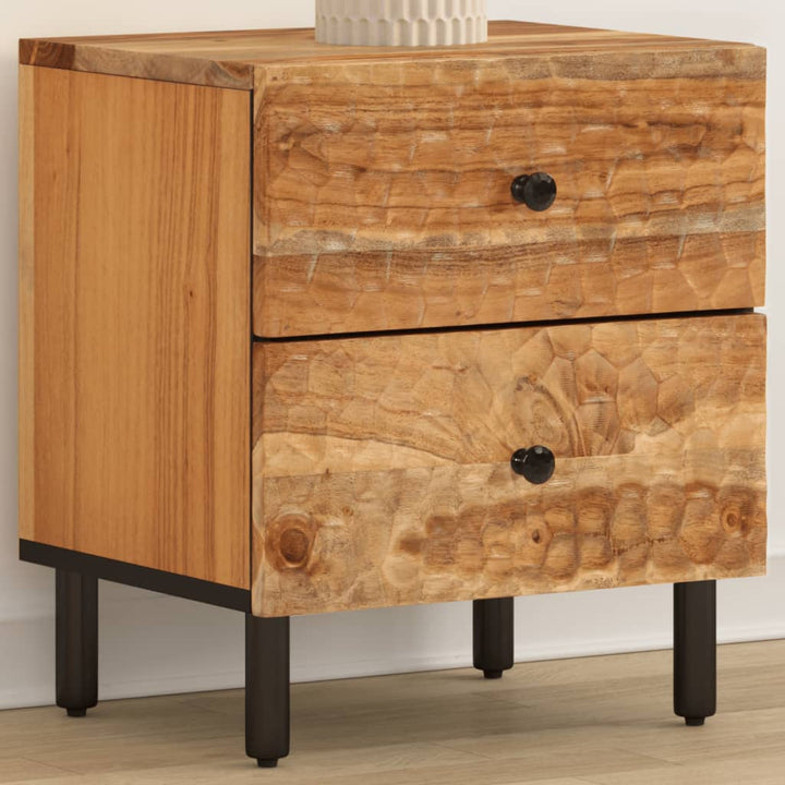 Noptiere, 2 Buc., 40X33X46 Cm, Lemn Masiv De Acacia