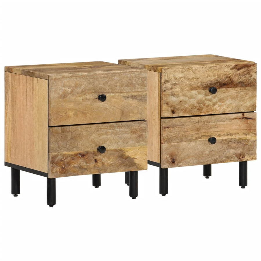 Noptiere, 2 Buc., 40X33X46 Cm, Lemn Masiv De Acacia