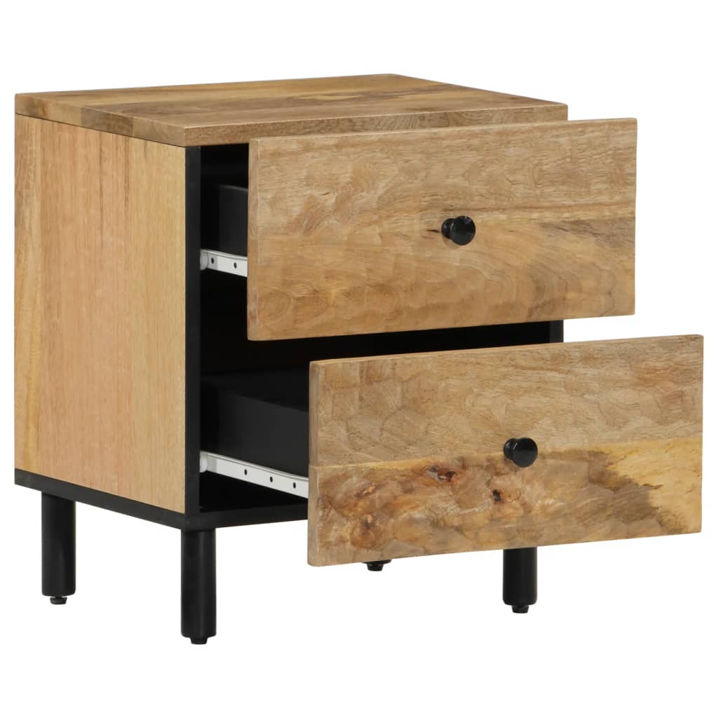 Noptiere, 2 Buc., 40X33X46 Cm, Lemn Masiv De Acacia