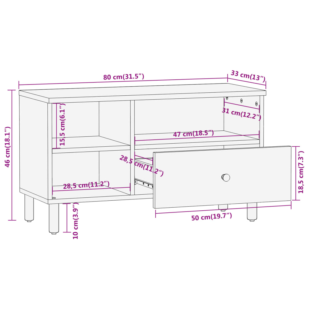 Dulap Tv, 80X33X46 Cm,