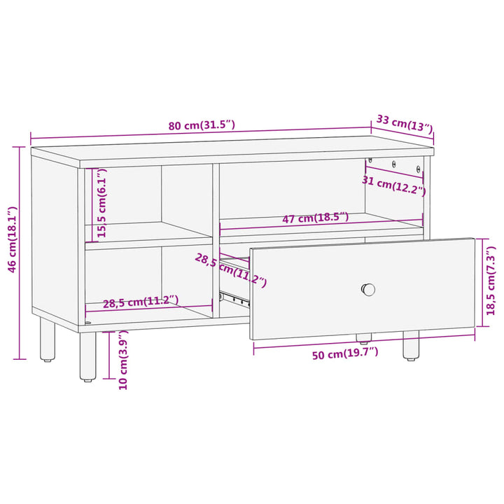 Dulap Tv, 80X33X46 Cm,