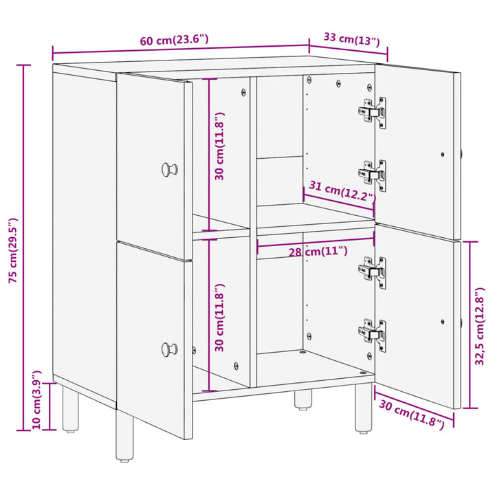 Dulap Lateral, 60X33X75 Cm,