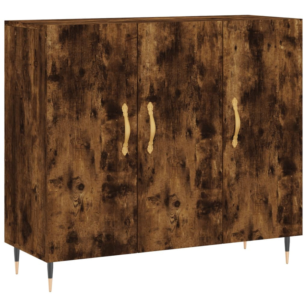 Dulap, Stejar Fumuriu, 90X34X80 Cm, Lemn Compozit