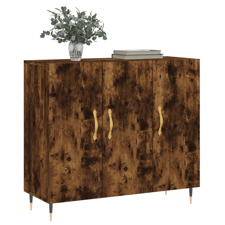 Dulap, Stejar Fumuriu, 90X34X80 Cm, Lemn Compozit