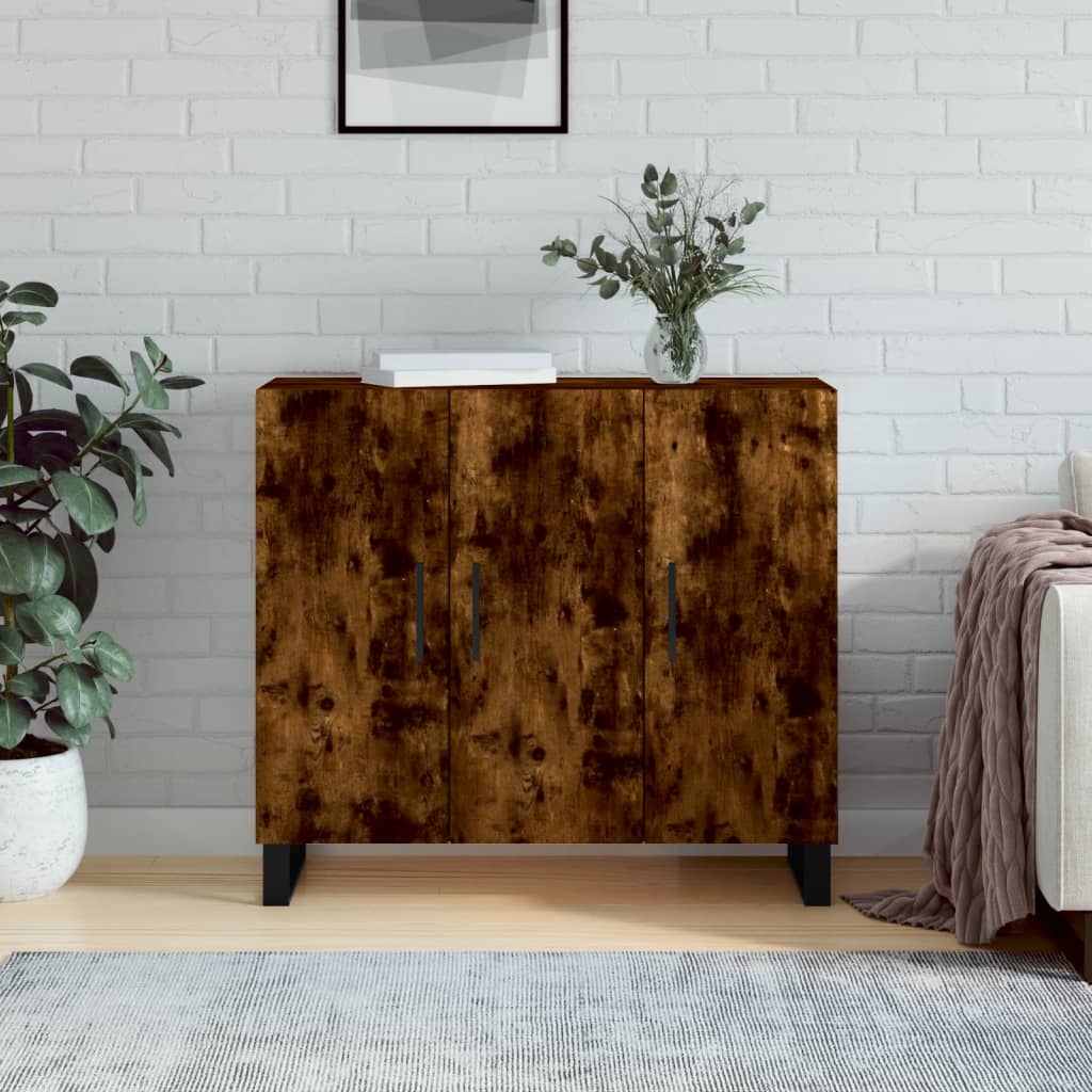 Dulap, Stejar Maro, 90X34X80 Cm, Lemn Compozit