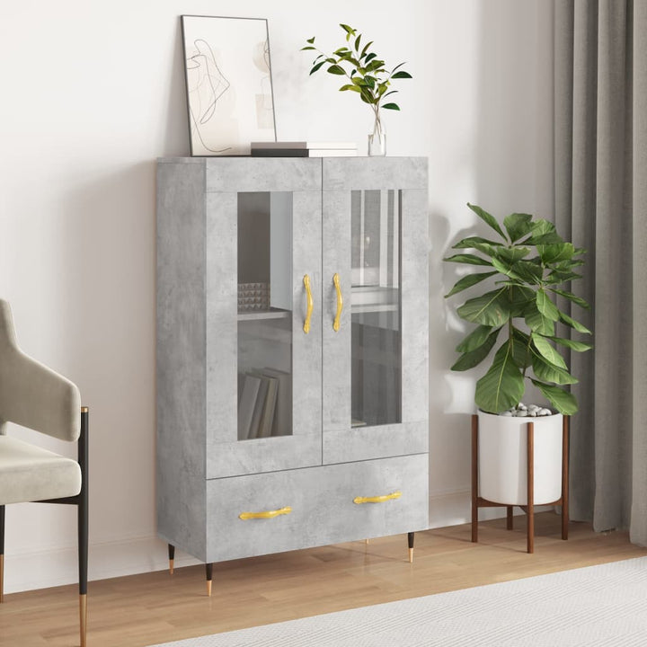 Dulap Înalt, Alb Extralucios, 69,5X31X115 Cm, Lemn Prelucrat