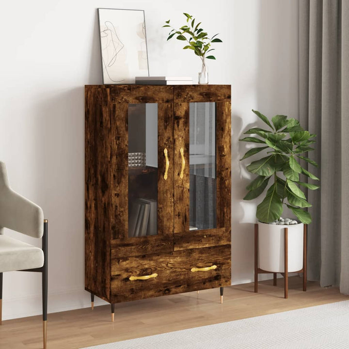 Dulap Înalt, Alb Extralucios, 69,5X31X115 Cm, Lemn Prelucrat
