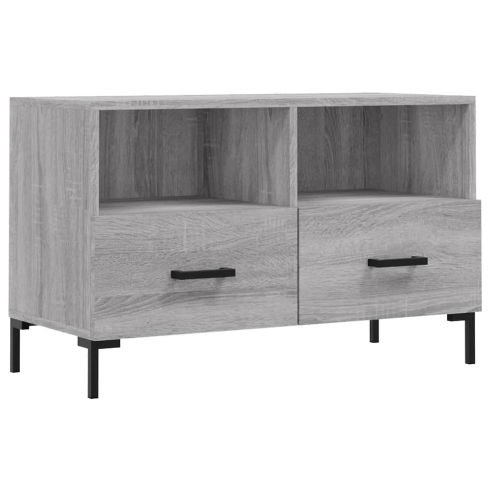 Comodă Tv, Gri Sonoma, 80X36X50 Cm, Lemn Prelucrat