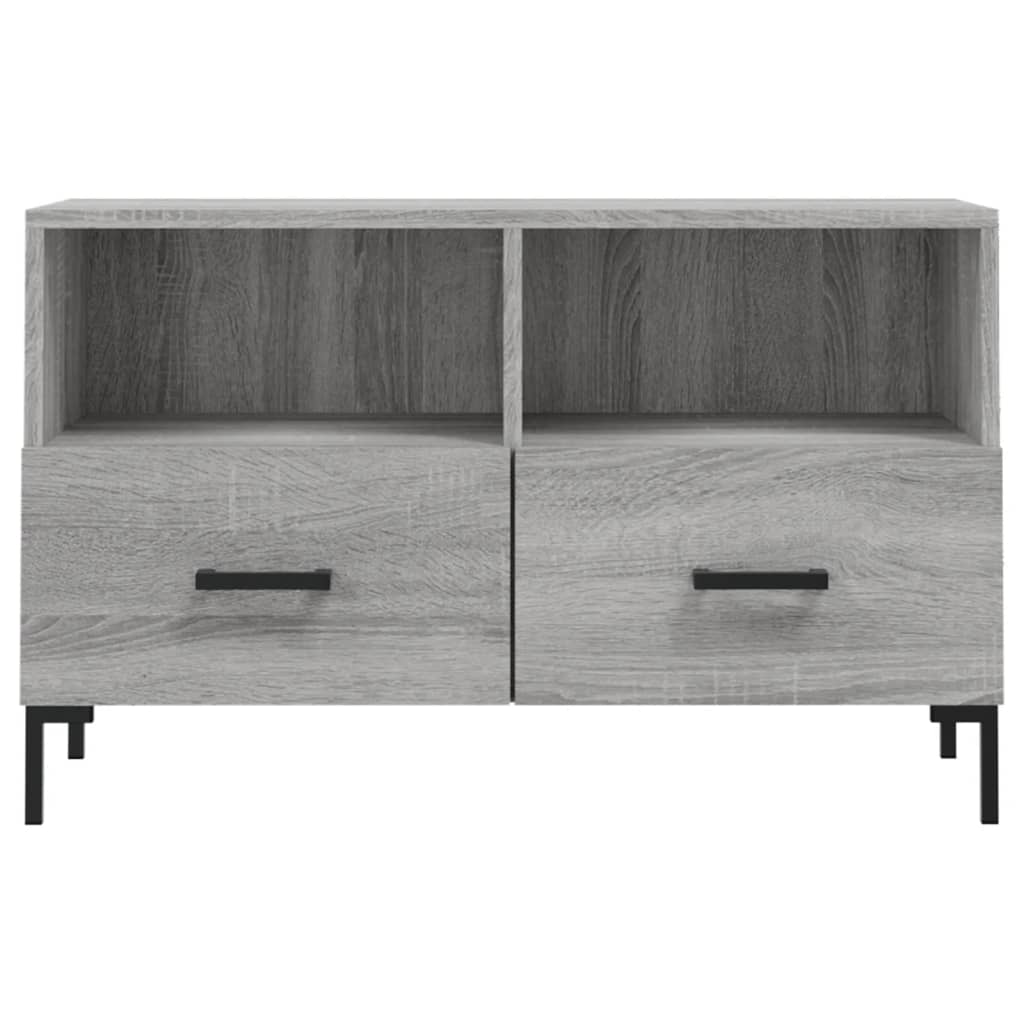 Comodă Tv, Gri Sonoma, 80X36X50 Cm, Lemn Prelucrat
