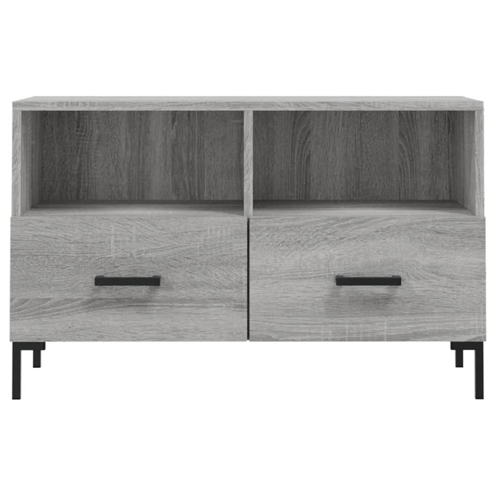 Comodă Tv, Gri Sonoma, 80X36X50 Cm, Lemn Prelucrat