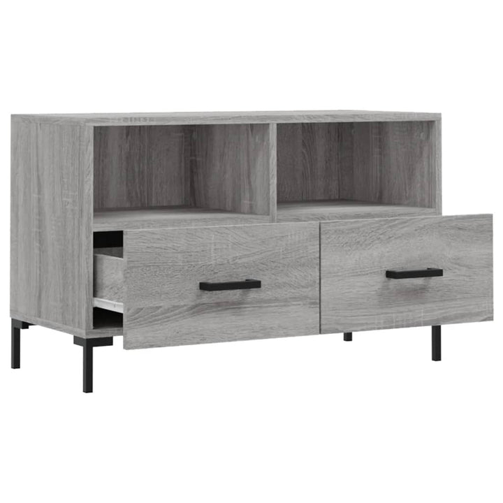 Comodă Tv, Gri Sonoma, 80X36X50 Cm, Lemn Prelucrat
