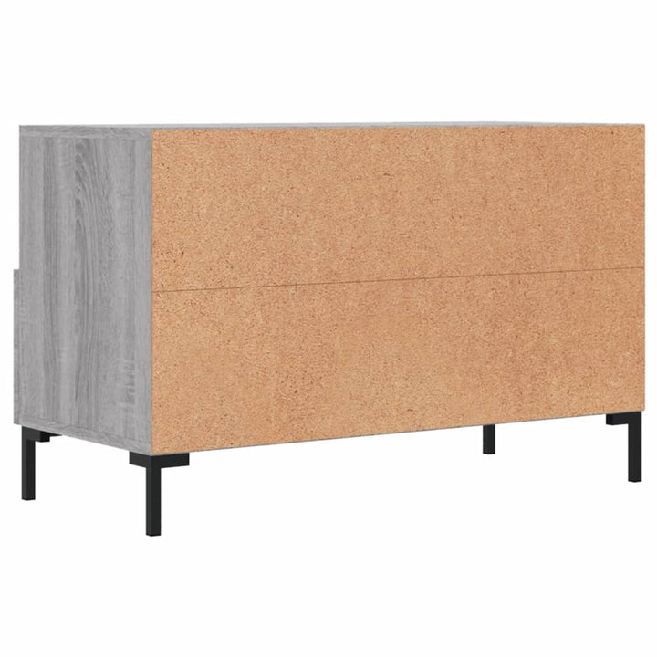 Comodă Tv, Gri Sonoma, 80X36X50 Cm, Lemn Prelucrat