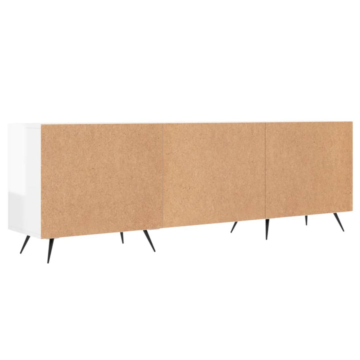 Comodă Tv, Alb Extralucios, 150X30X50 Cm, Lemn Compozit