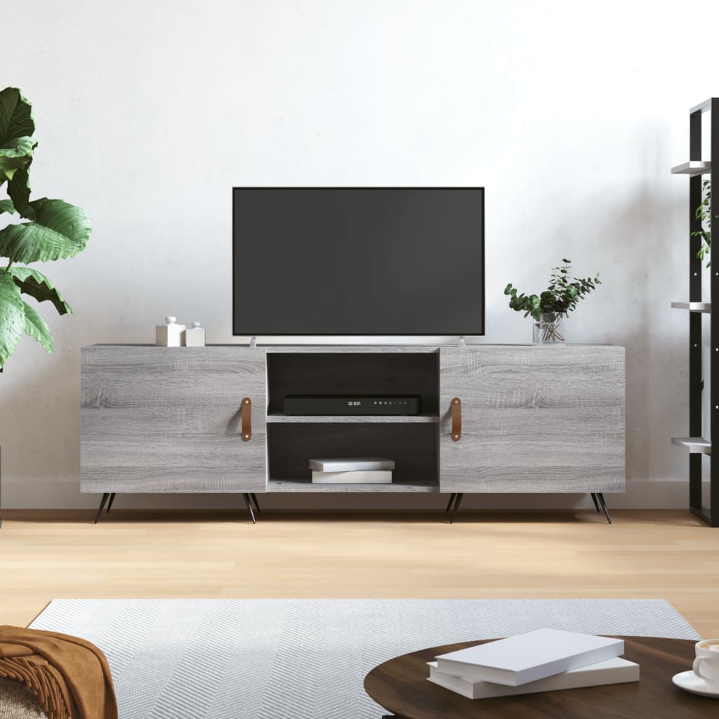 Comodă Tv, Alb Extralucios, 150X30X50 Cm, Lemn Compozit