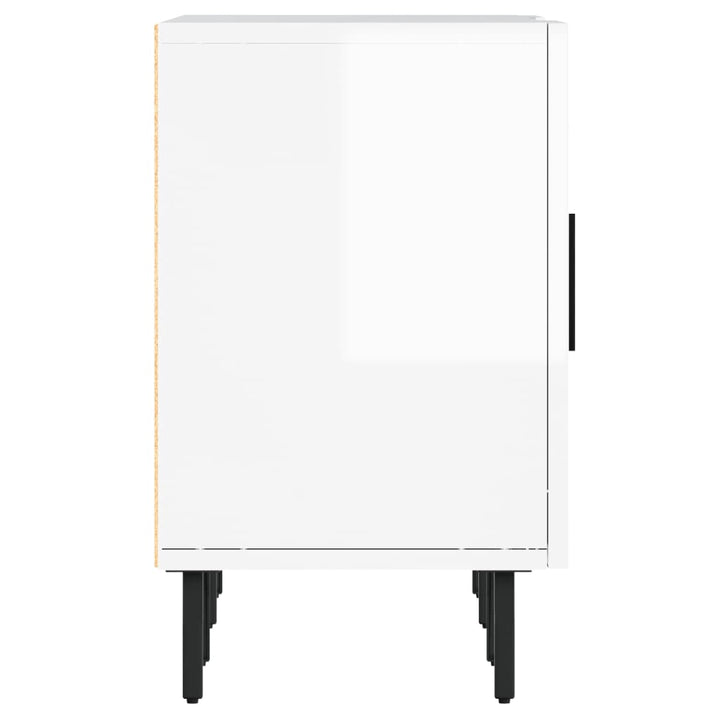 Comodă Tv, Alb Extralucios, 150X30X50 Cm, Lemn Compozit