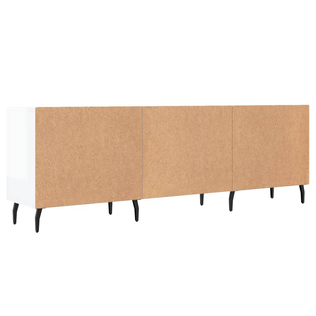 Comodă Tv, Alb Extralucios, 150X30X50 Cm, Lemn Compozit
