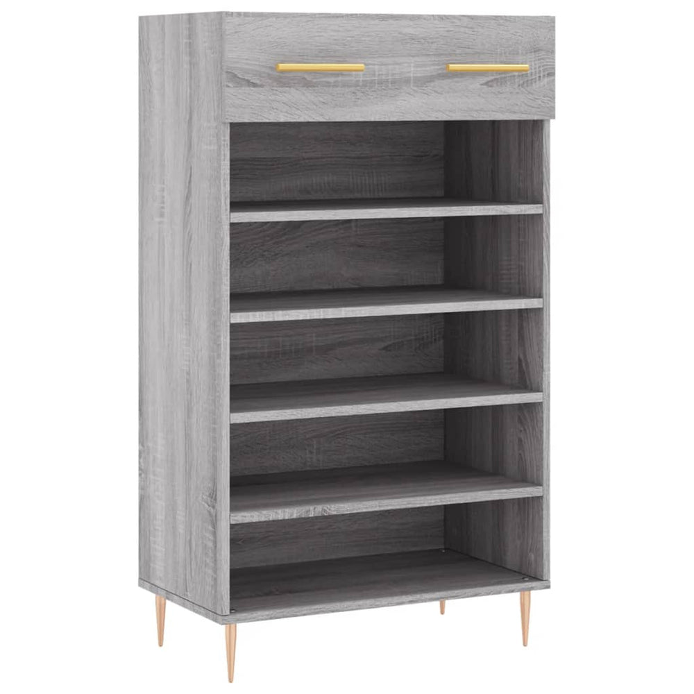Pantofar, Gri Sonoma, 60X35X105 Cm, Lemn Prelucrat