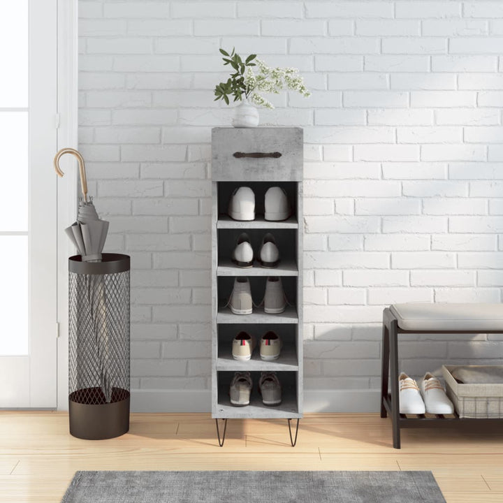 Pantofar, Gri Sonoma, 30X35X105 Cm, Lemn Compozit