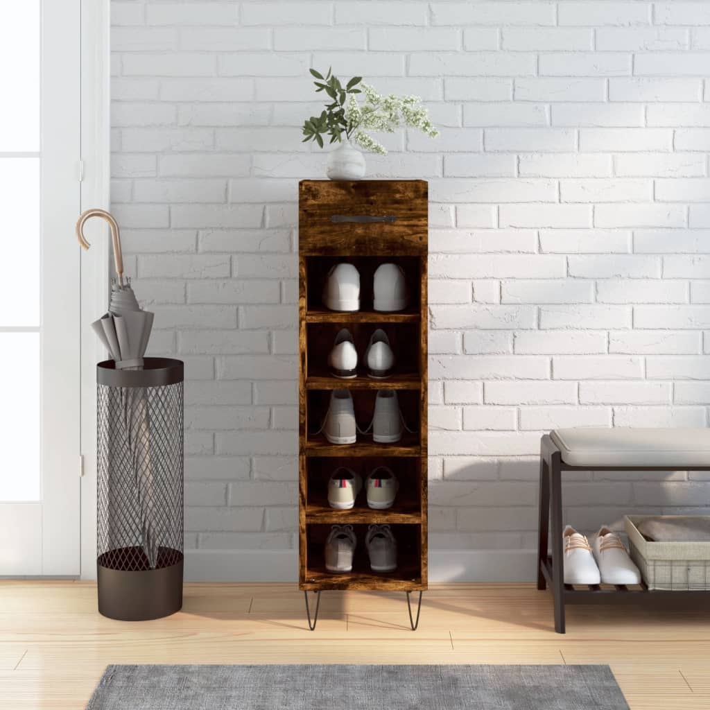 Pantofar, Gri Sonoma, 30X35X105 Cm, Lemn Compozit