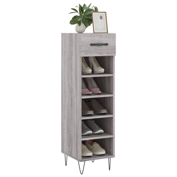 Pantofar, Gri Sonoma, 30X35X105 Cm, Lemn Compozit