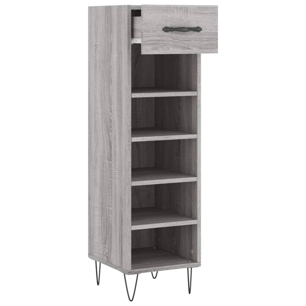 Pantofar, Gri Sonoma, 30X35X105 Cm, Lemn Compozit