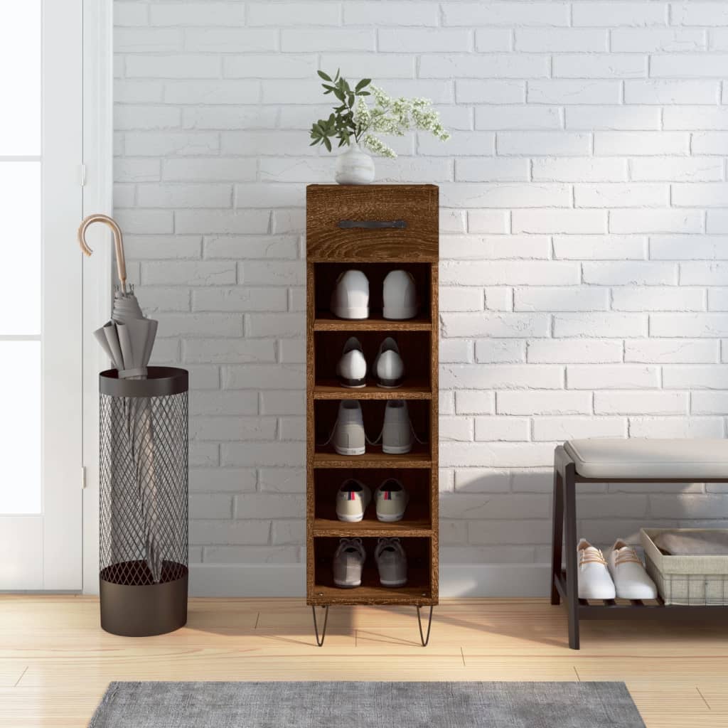 Pantofar, Gri Sonoma, 30X35X105 Cm, Lemn Compozit