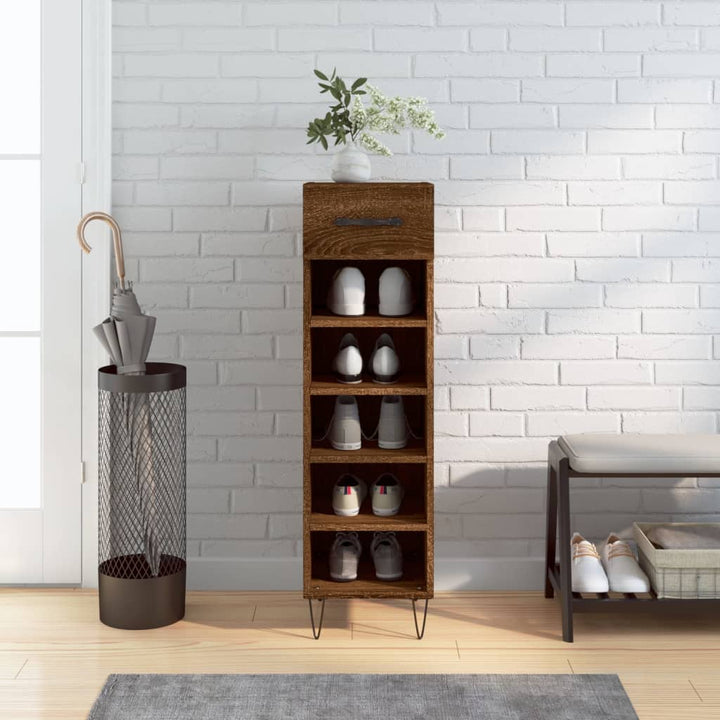 Pantofar, Gri Sonoma, 30X35X105 Cm, Lemn Compozit
