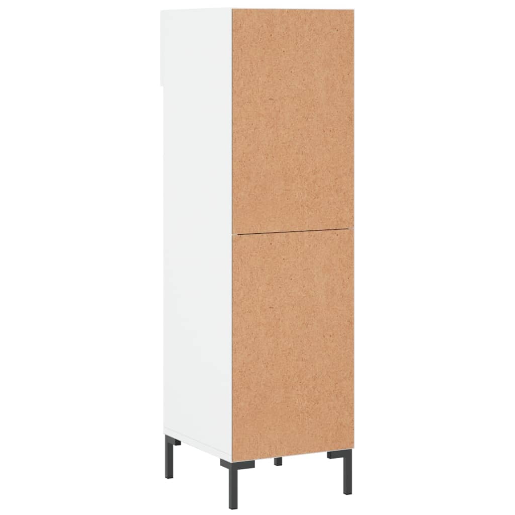 Pantofar, Alb Extralucios, 30X35X105 Cm, Lemn Prelucrat