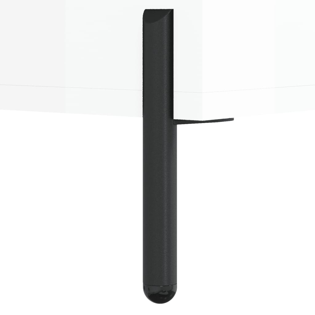 Pantofar, Alb Extralucios, 30X35X105 Cm, Lemn Prelucrat