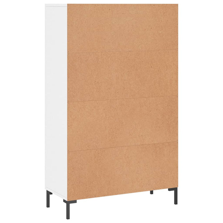 Dulap Înalt, Alb Extralucios, 69,5X31X115 Cm, Lemn Prelucrat