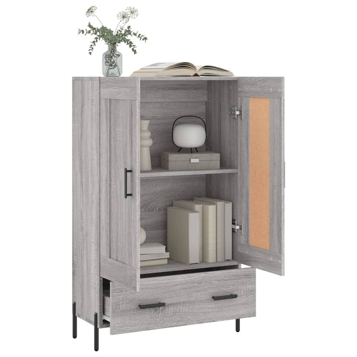 Dulap Gri Sonoma 69,5X31X115 Cm, Lemn Prelucrat