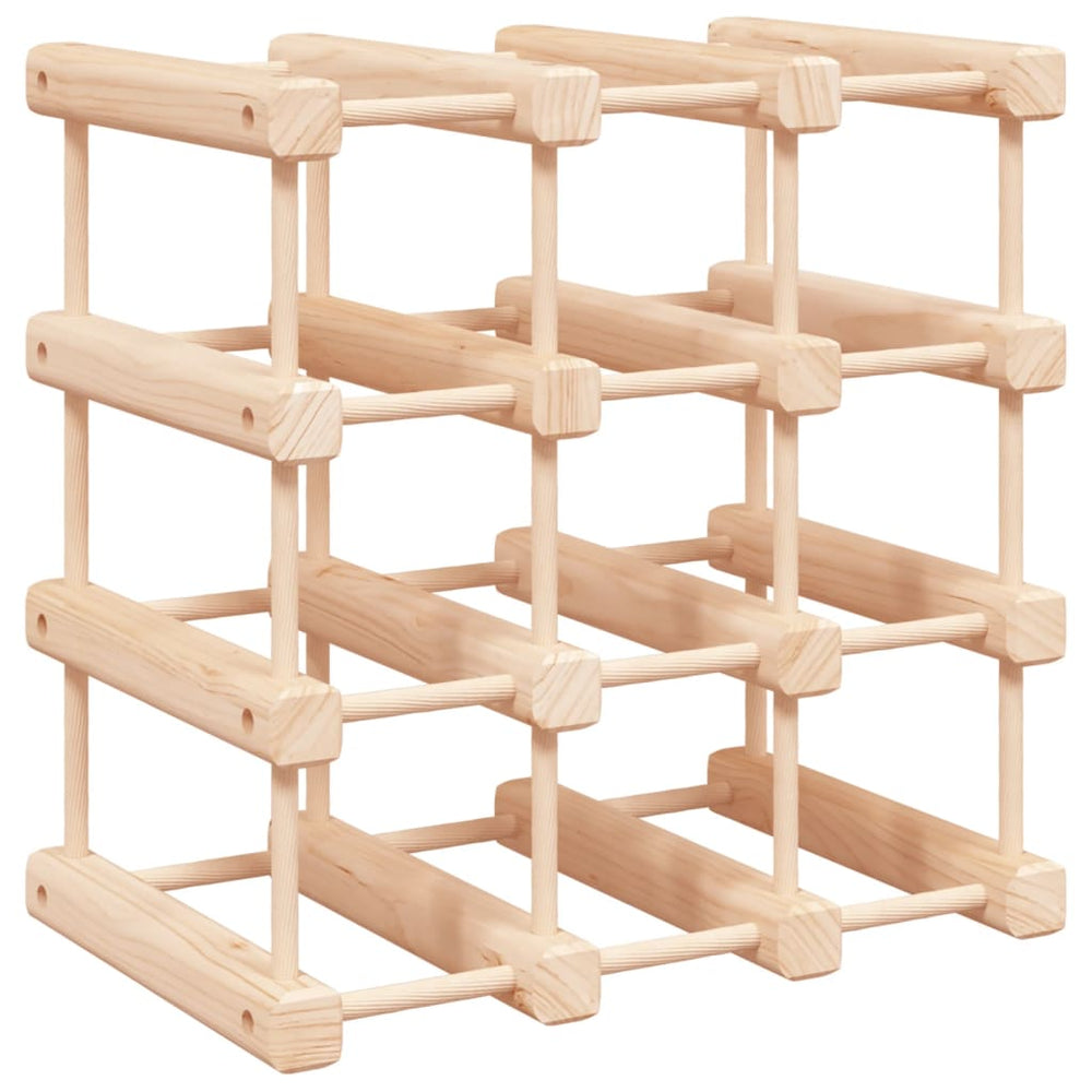 Raft De Vin Pentru 12 Sticle, 36X23X36 Cm, Lemn Masiv De Pin