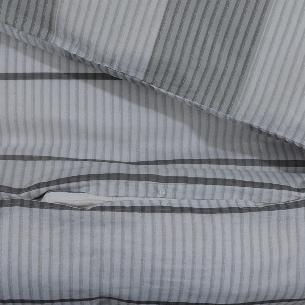 Set Cu Husă De Pilotă, Gri, 240X220 Cm, Bumbac