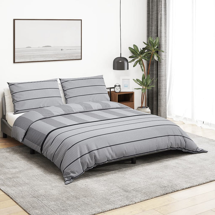 Set Cu Husă De Pilotă, Gri, 240X220 Cm, Bumbac