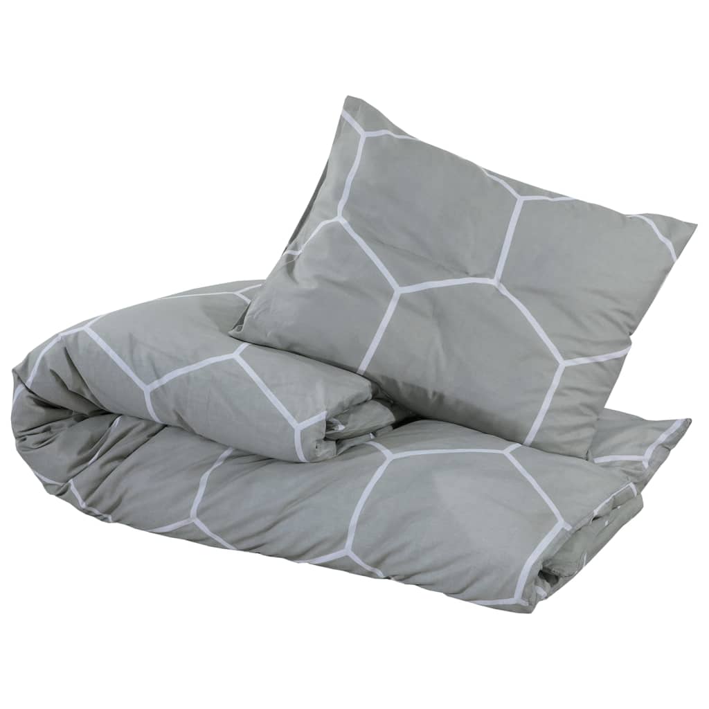 Set Cu Husă De Pilotă, Gri, 225X220 Cm, Bumbac