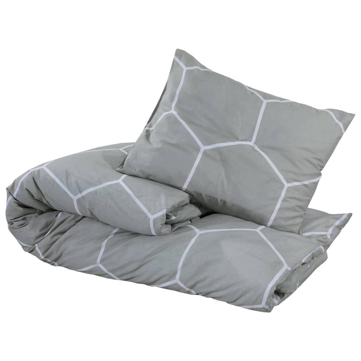 Set Cu Husă De Pilotă, Gri, 225X220 Cm, Bumbac