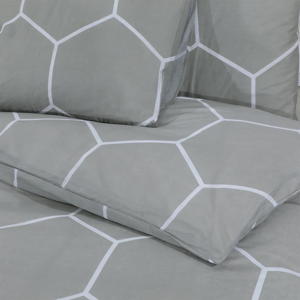 Set Cu Husă De Pilotă, Gri, 225X220 Cm, Bumbac
