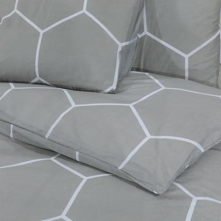Set Cu Husă De Pilotă, Gri, 225X220 Cm, Bumbac