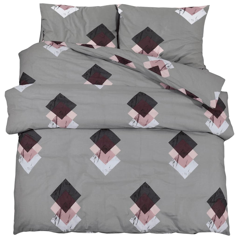 Set Cu Husă De Pilotă, Gri, 240X220 Cm, Bumbac