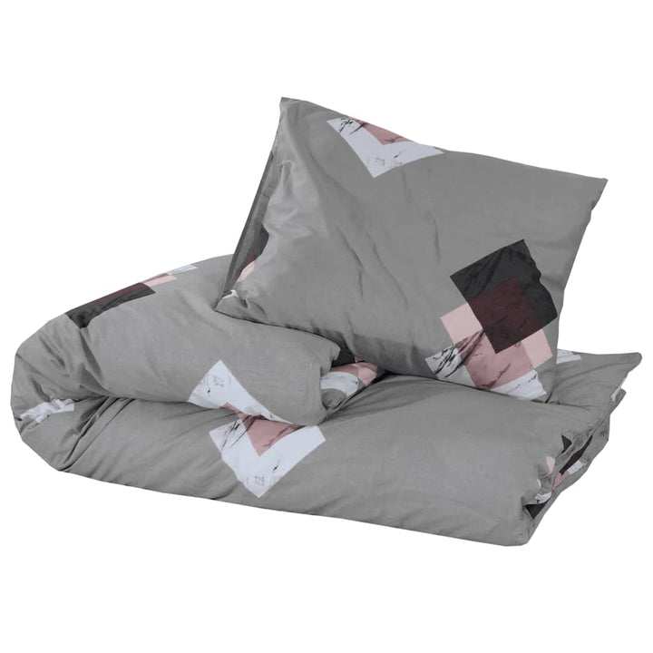 Set Cu Husă De Pilotă, Gri, 240X220 Cm, Bumbac