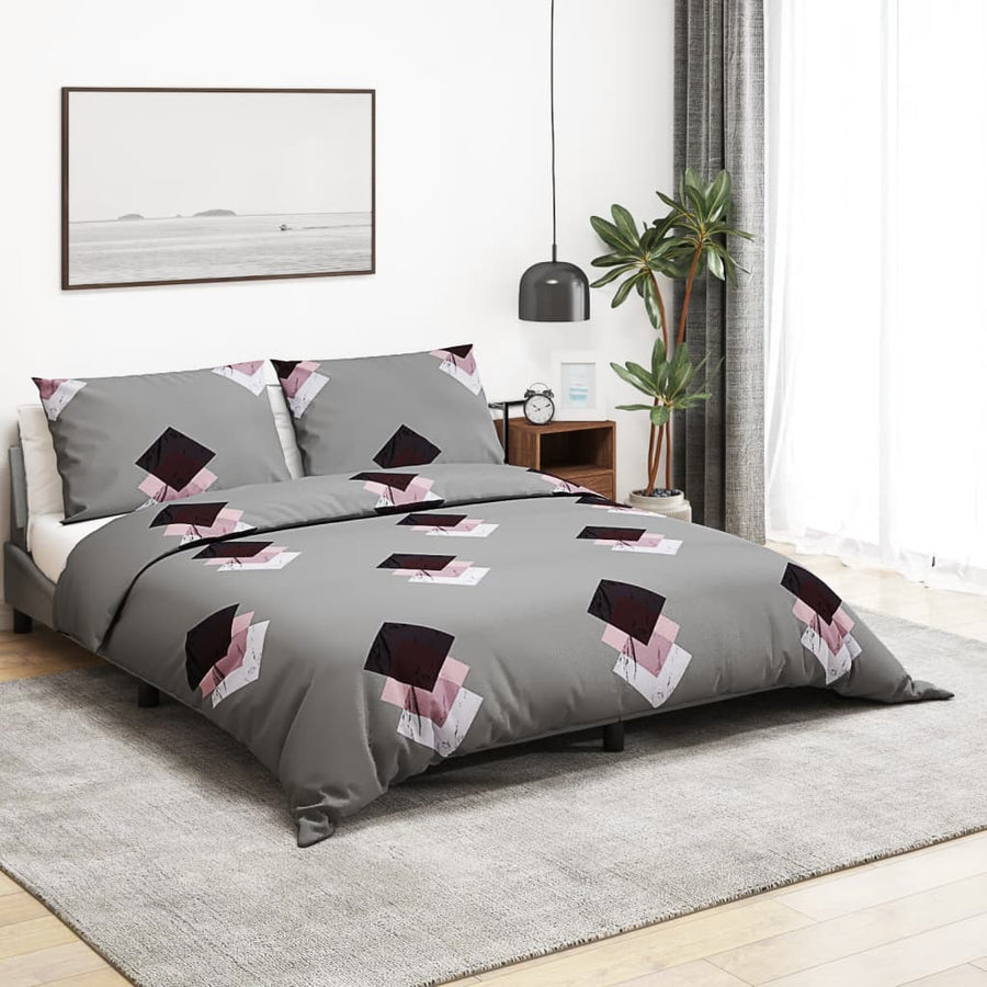 Set Cu Husă De Pilotă, Gri, 260X220 Cm, Bumbac