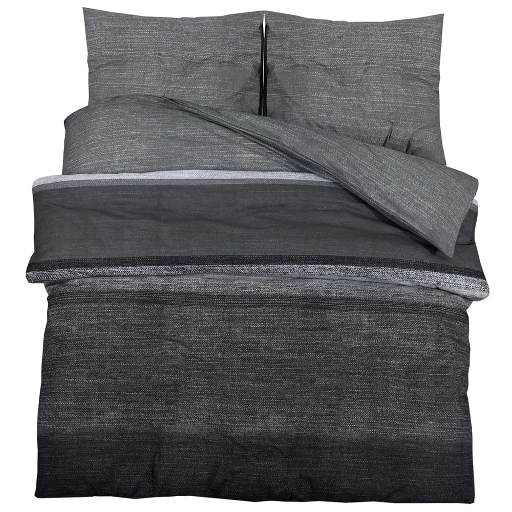 Set Cu Husă De Pilotă, Gri Închis, 240X220 Cm, Bumbac