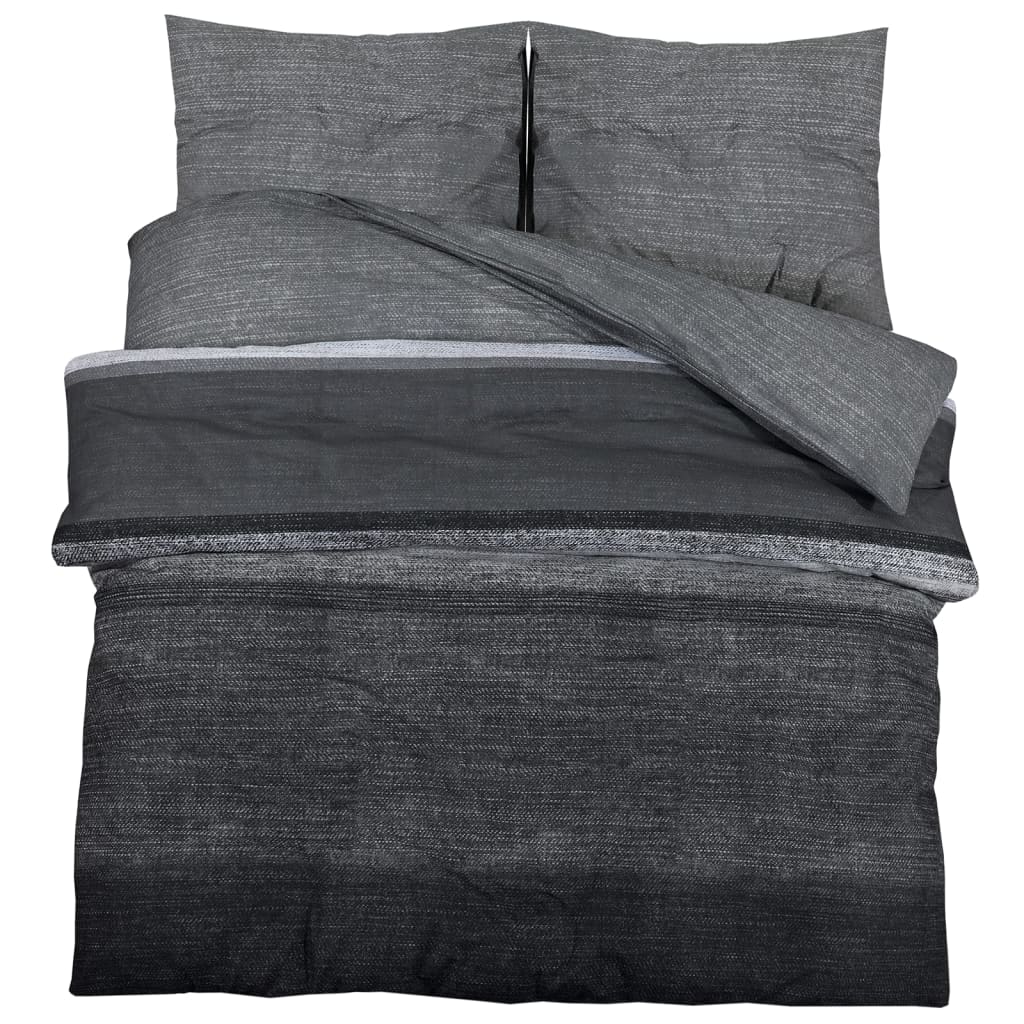 Set Cu Husă De Pilotă, Gri Închis, 240X220 Cm, Bumbac